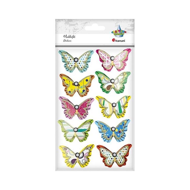 Naklejki papierowe 3D motyle 10szt