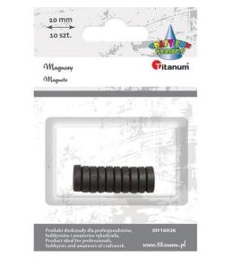 Magnesy okrągłe czarne 10mm 10szt
