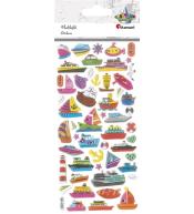 Naklejki wypukłe statki mix 54szt