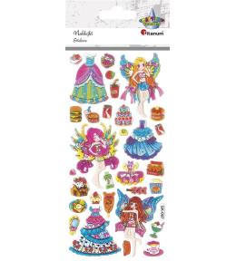 Naklejki wypukłe wróżki i stroje mix 31szt