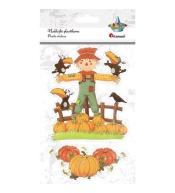 Naklejki foliowe strach na wróble dynie 2szt