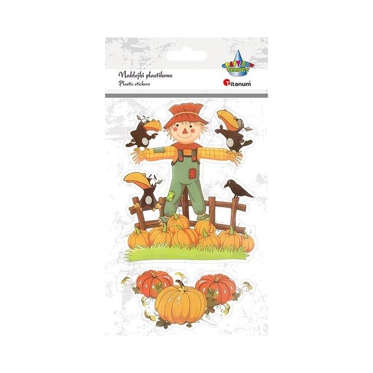 Naklejki foliowe strach na wróble dynie 2szt