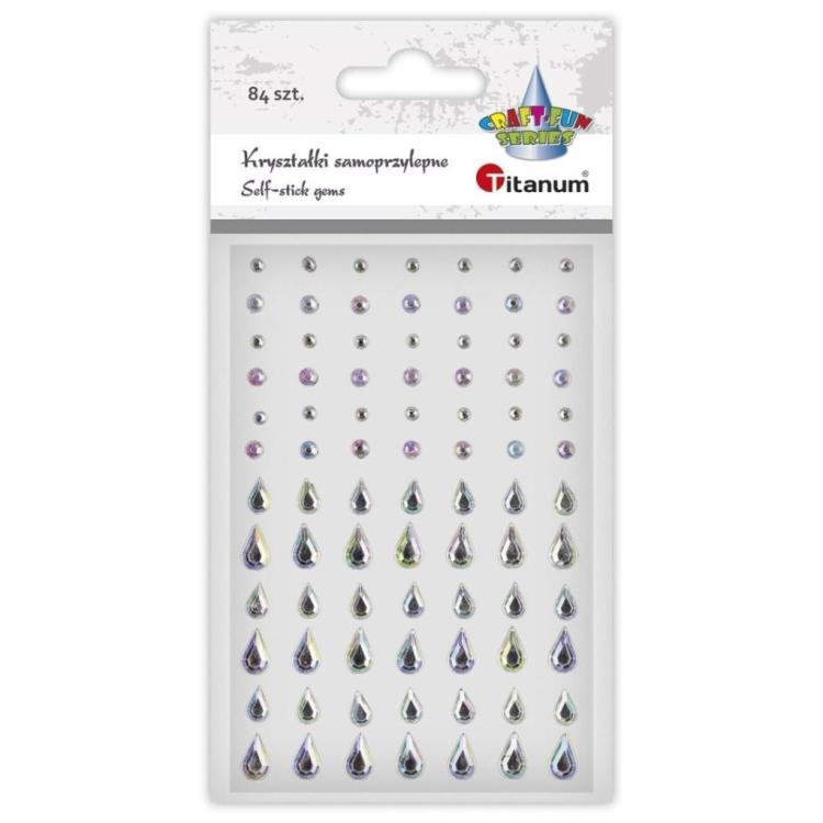 Kryształki samoprzylepne Krople 84szt
