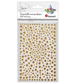 Kryształki samoprzylepne Okrągłe złote 325szt