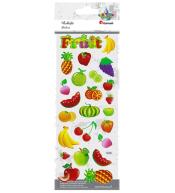 Naklejki wypukłe miękkie owoce 24szt