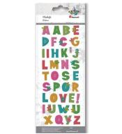 Naklejki wypukłe miękkie alfabet 38szt
