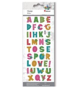 Naklejki wypukłe miękkie alfabet 38szt
