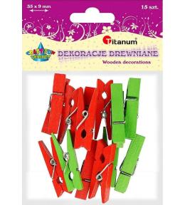 Klamerki drewniane 15szt
