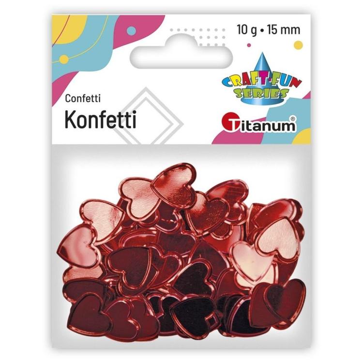 Konfetti serca czerwone 10g