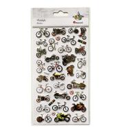 Naklejki wypukłe motocykle, rowery 36szt