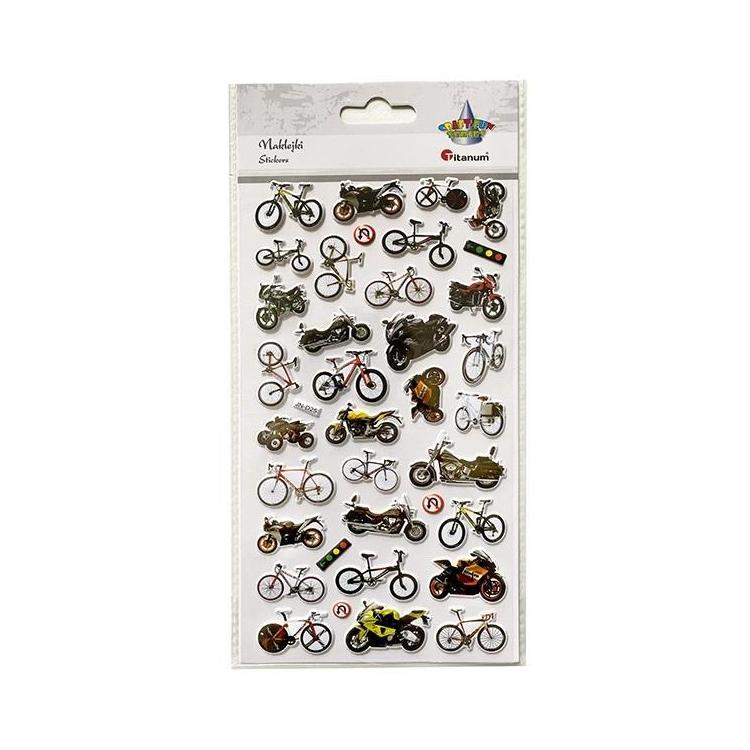 Naklejki wypukłe motocykle, rowery 36szt