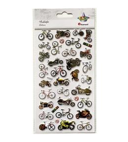 Naklejki wypukłe motocykle, rowery 36szt