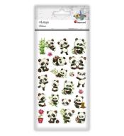 Naklejki wypukłe misie panda mix 22szt