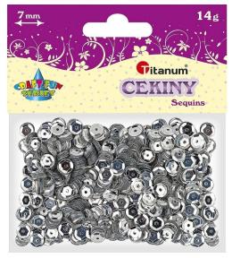 Cekiny 7mm metaliczne srebrne