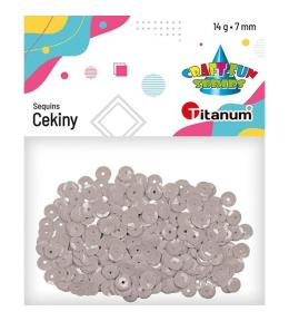 Cekiny 7mm okrągłe pastelowe 14g jasnoszare