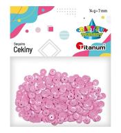 Cekiny 7mm okrągłe pastelowe 14g wrzosowe