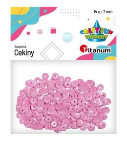 Cekiny 7mm okrągłe pastelowe 14g wrzosowe