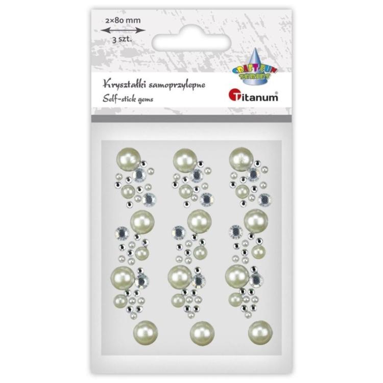 Kryształki samoprzylepne na pasku 3szt
