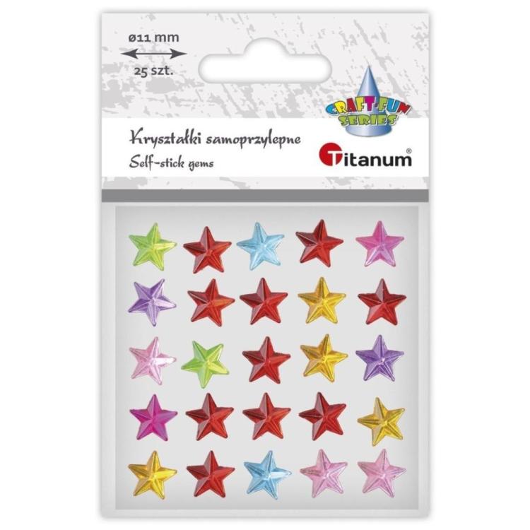 Kryształki samoprzylepne Gwiazdki mix 25szt