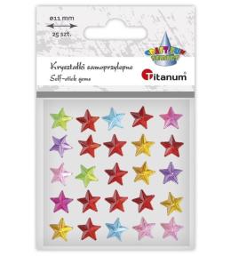 Kryształki samoprzylepne Gwiazdki mix 25szt