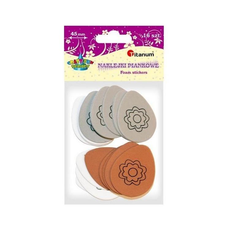 Naklejki piankowe Pisanki 37x45mm mix 16szt