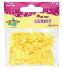 Cekiny 7mm okrągłe pastelowe żółte