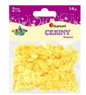 Cekiny 9mm okrągłe pastelowe żółte