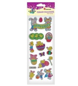 Naklejki wypukłe Happy Easter mix 14szt