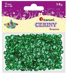 Cekiny 7mm metaliczne zielone
