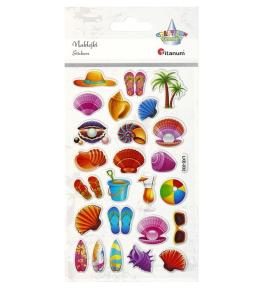 Naklejki wypukłe lato, plaża 25szt