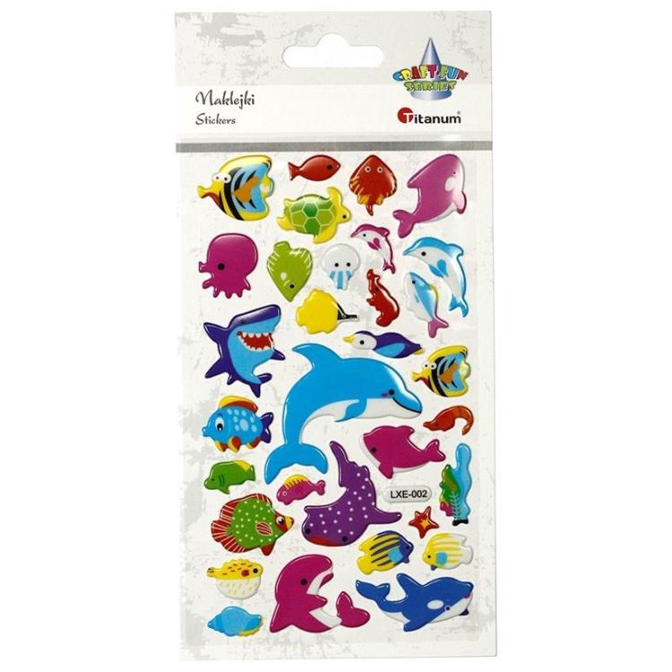 Naklejki wypukłe zwierzęta morskie 32szt