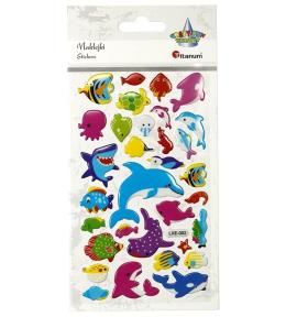 Naklejki wypukłe zwierzęta morskie 32szt
