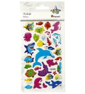 Naklejki wypukłe zwierzęta morskie 32szt