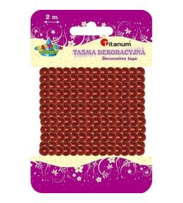 Cekiny na taśmie 6mm 2m czerwone