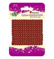 Cekiny na taśmie 6mm 2m czerwone