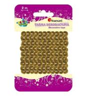 Cekiny na taśmie 6mm 2m złote