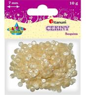 Cekiny 7mm okrągłe matowe perłowe