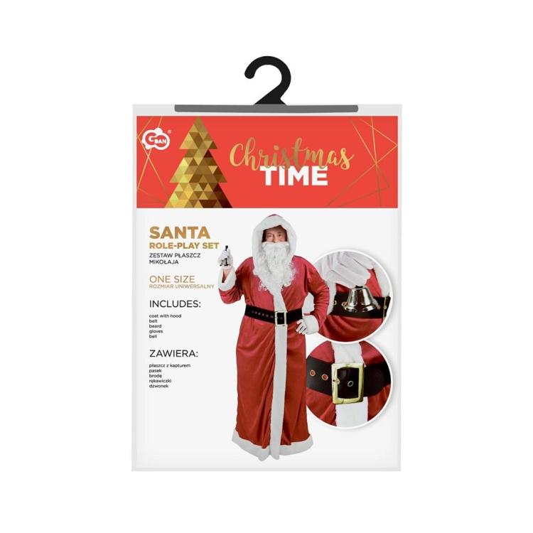 Strój Mikołaja welurowy rozm. uniwersalny