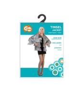 Marynarka dla dorosłych Tinsel srebrna rozm. uniw