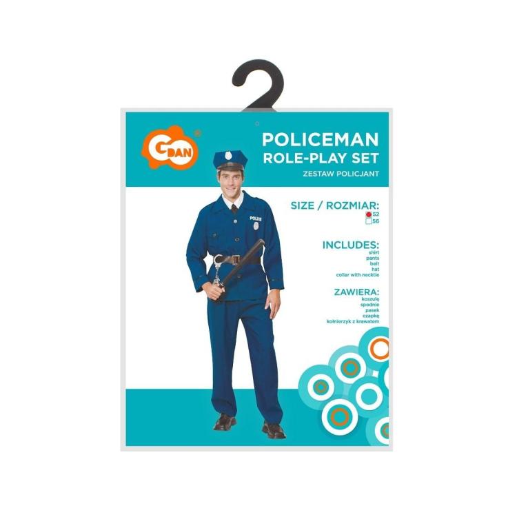 Strój dla dorosłych Policjant rozm.52