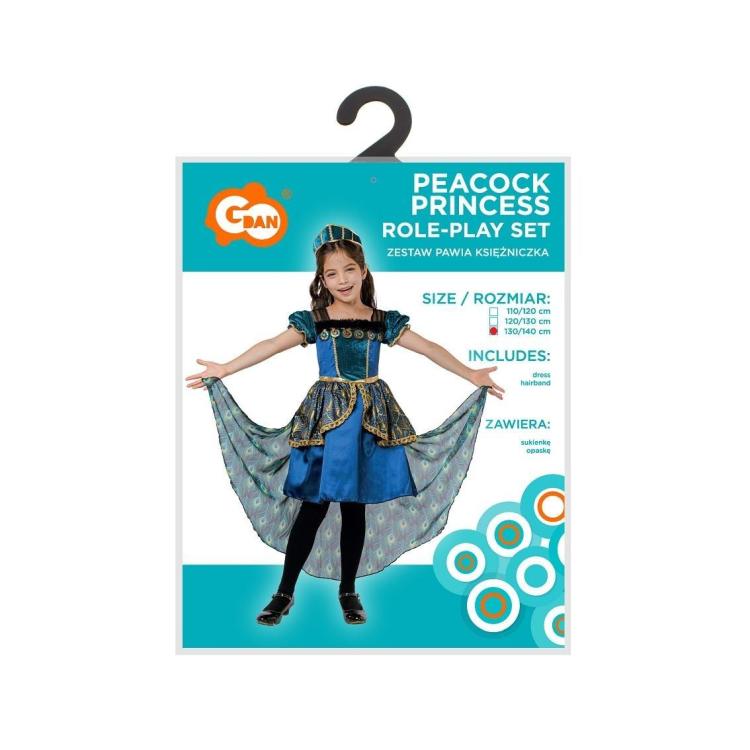 Strój dla dzieci Pawia Księżniczka rozm.130/140cm