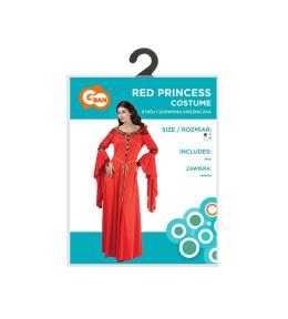 Strój dla dorosłych Księżniczka czerwona rozm. S