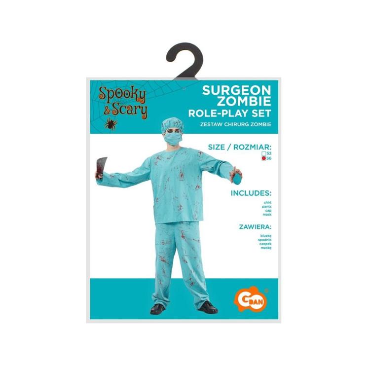 Strój dla dorosłych Chirurg Zombie rozm. 56