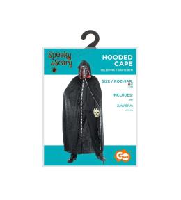 Peleryna z kapturem dla dorosłych czarna rozm.52