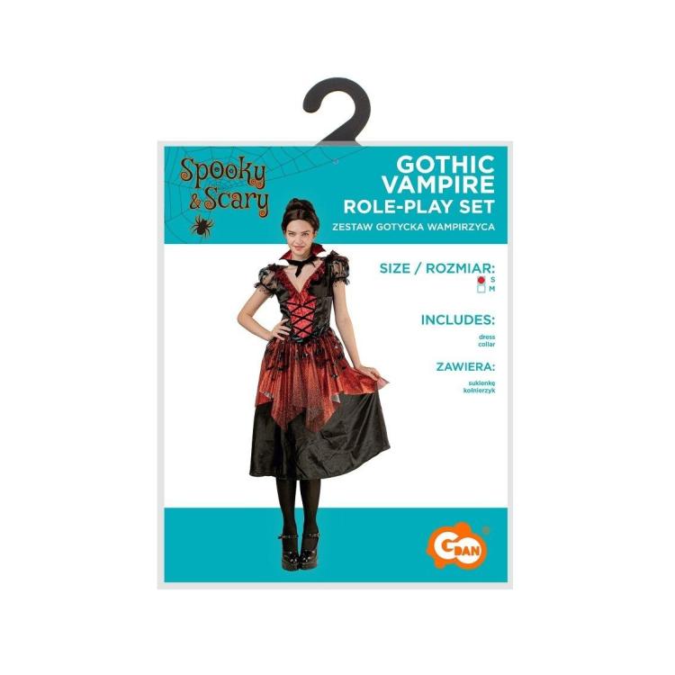 Strój dla dorosłych Gotycka Wampirzyca rozm. S