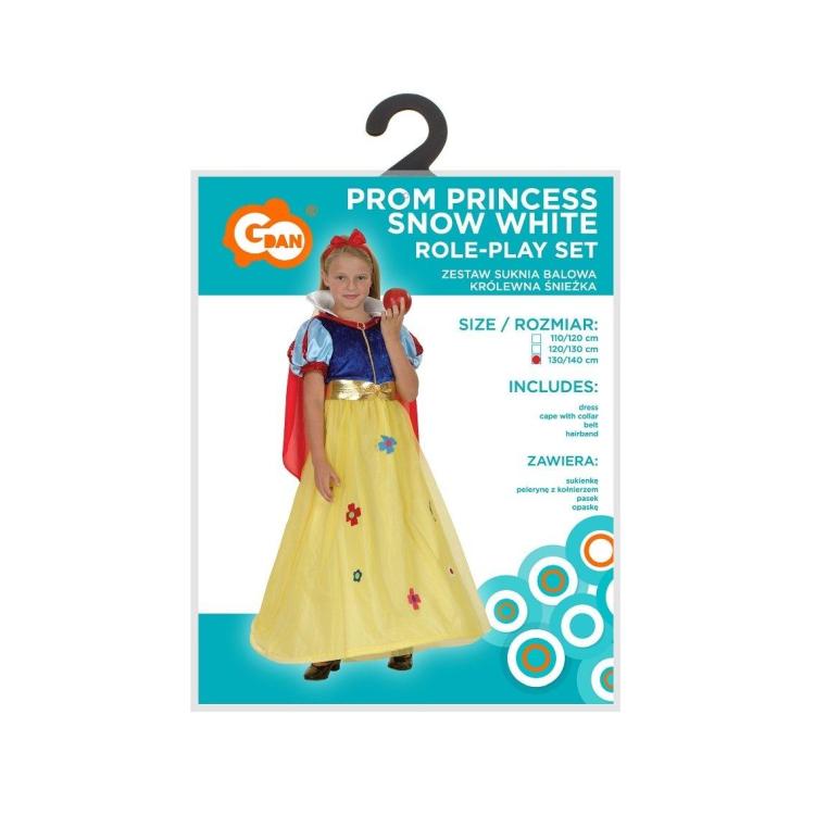 Strój dla dzieci Suknia Królewna Śnieżka r.130/140