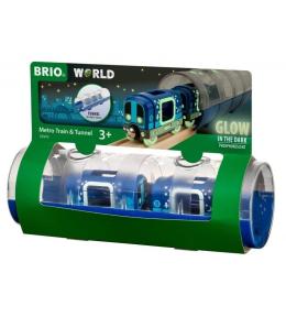 Brio Zestaw Świecący w ciemności Metro z Tunelem
