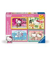 Puzzle dla dzieci 2D: Hello Kitty zestaw 4x100el