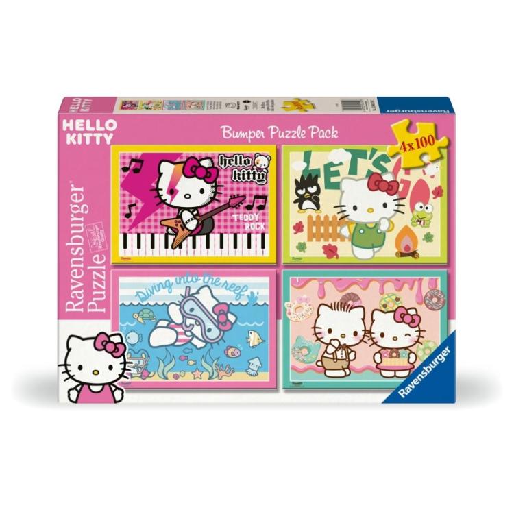 Puzzle dla dzieci 2D: Hello Kitty zestaw 4x100el
