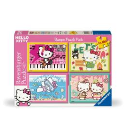 Puzzle dla dzieci 2D: Hello Kitty zestaw 4x100el